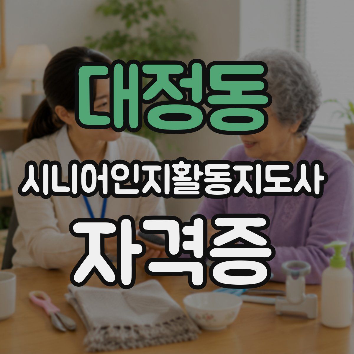 대정동 시니어인지활동지도사 자격증