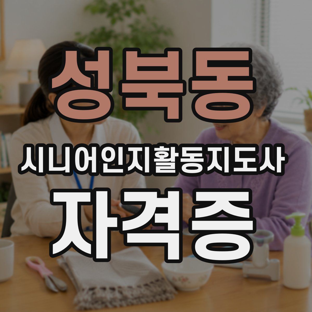 성북동 시니어인지활동지도사 자격증