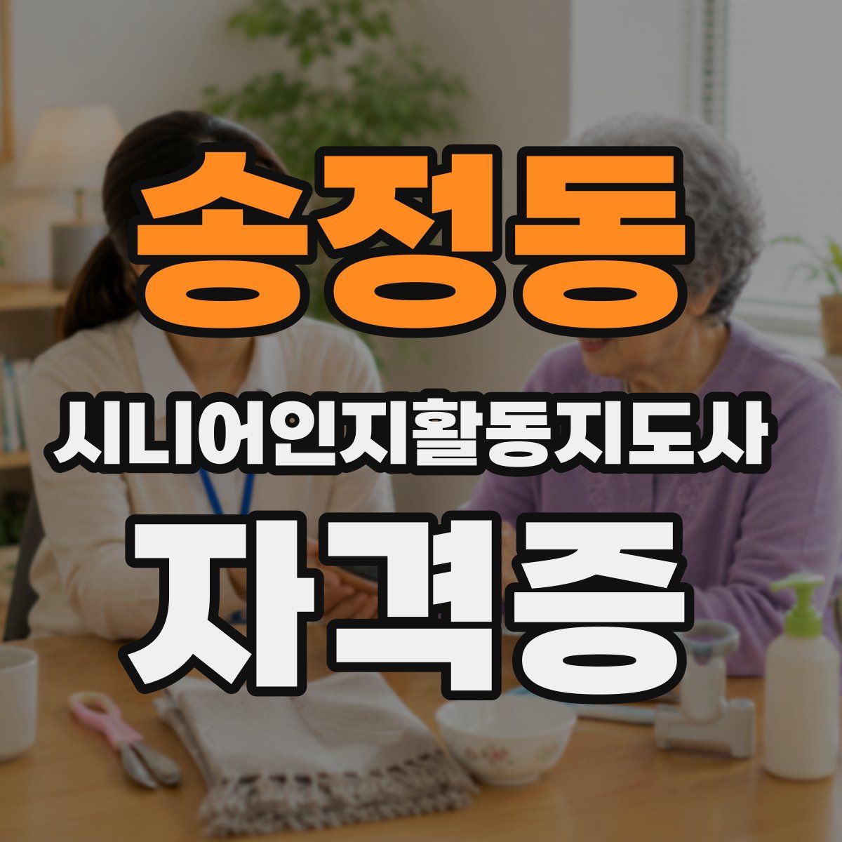 송정동 시니어인지활동지도사 자격증