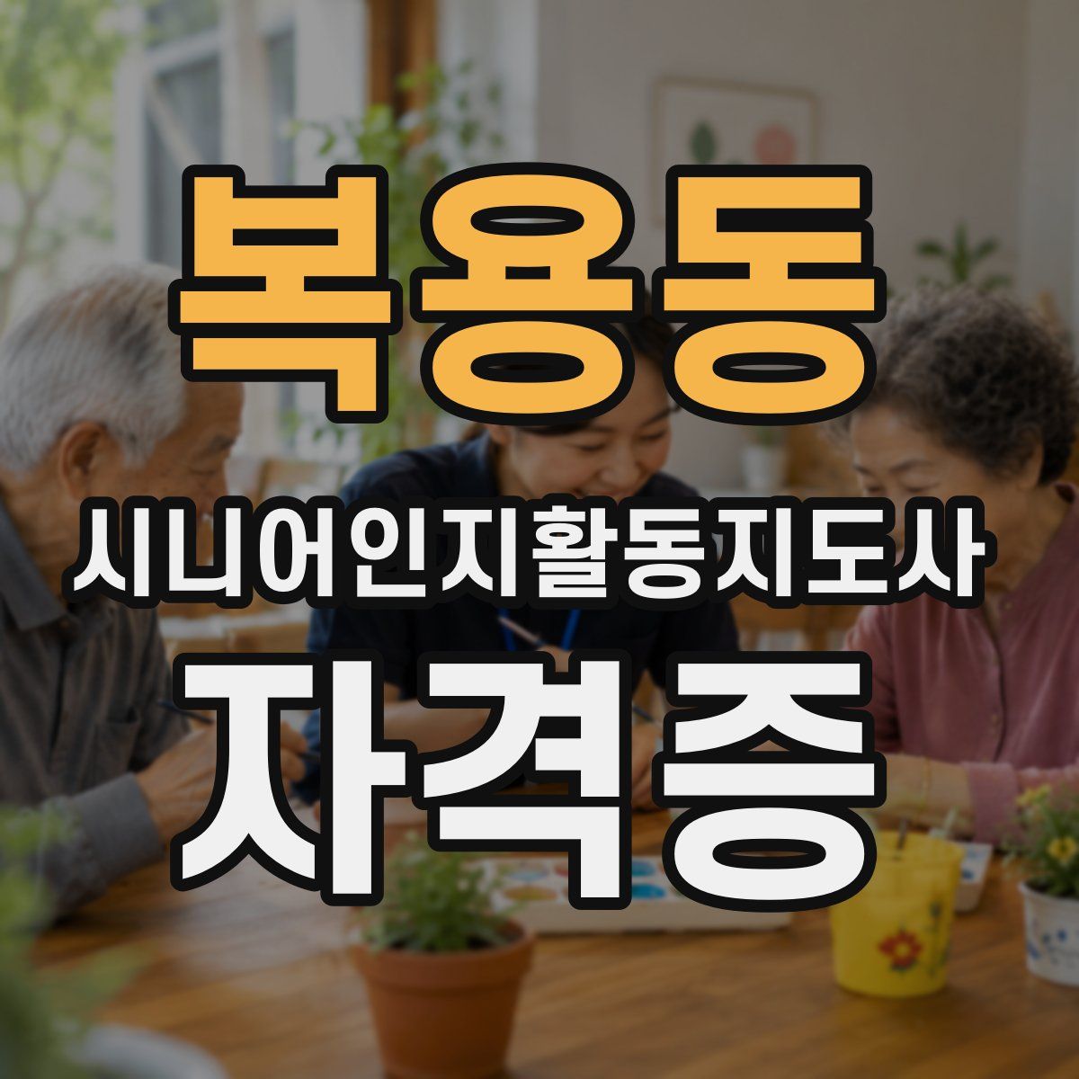 복용동 시니어인지활동지도사 자격증