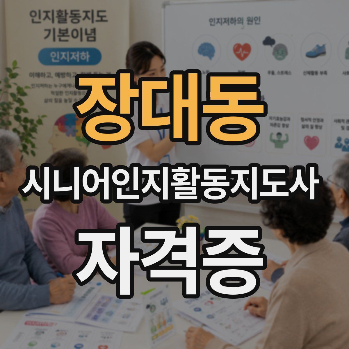 장대동 시니어인지활동지도사 자격증