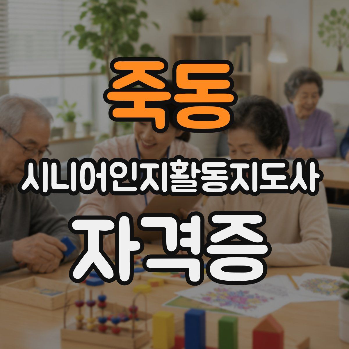 죽동 시니어인지활동지도사 자격증