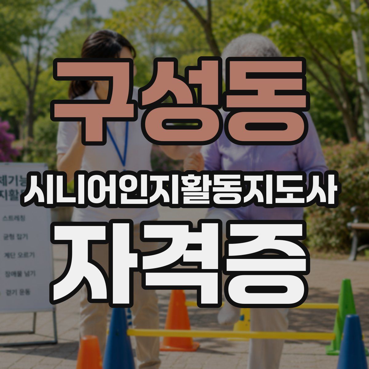 구성동 시니어인지활동지도사 자격증