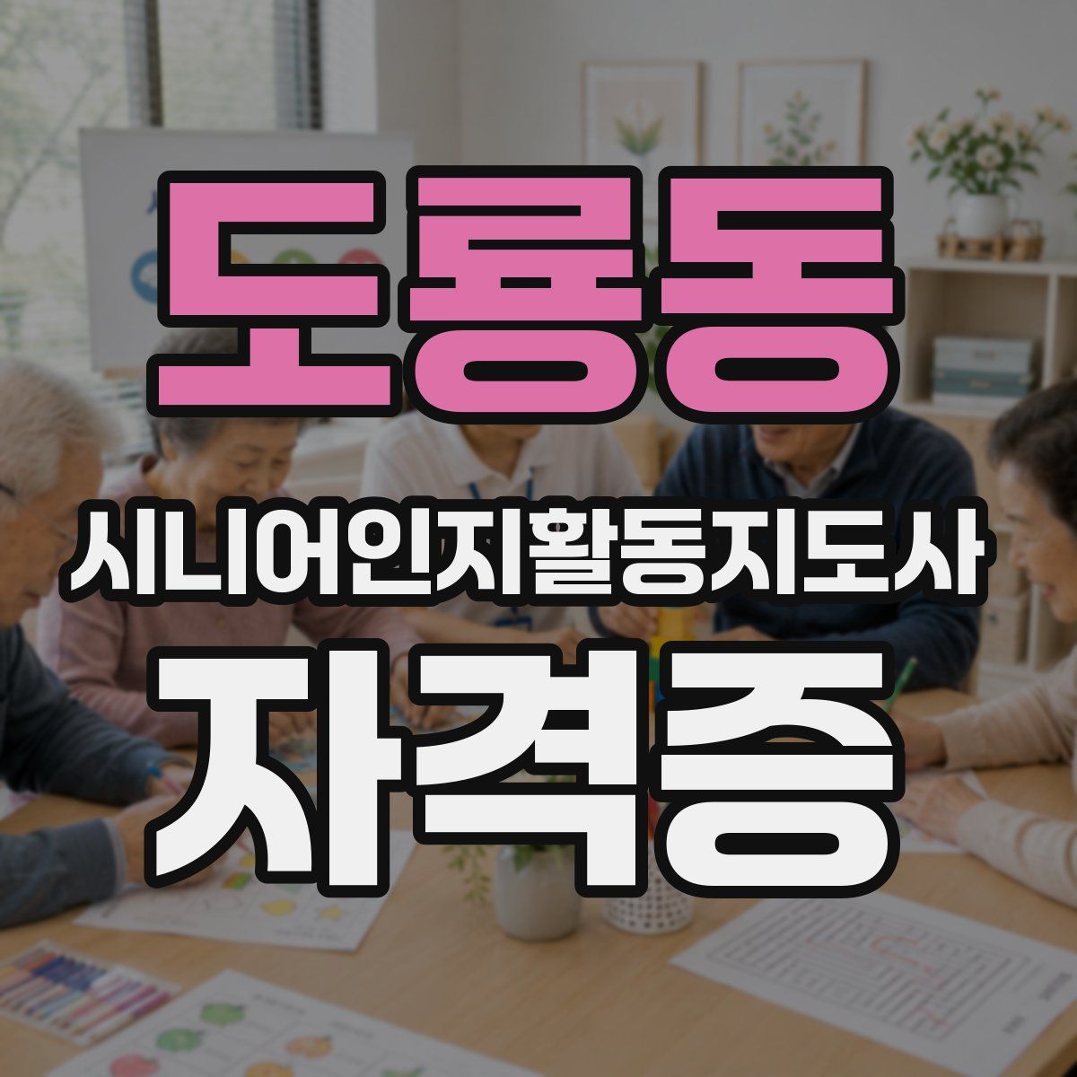 도룡동 시니어인지활동지도사 자격증