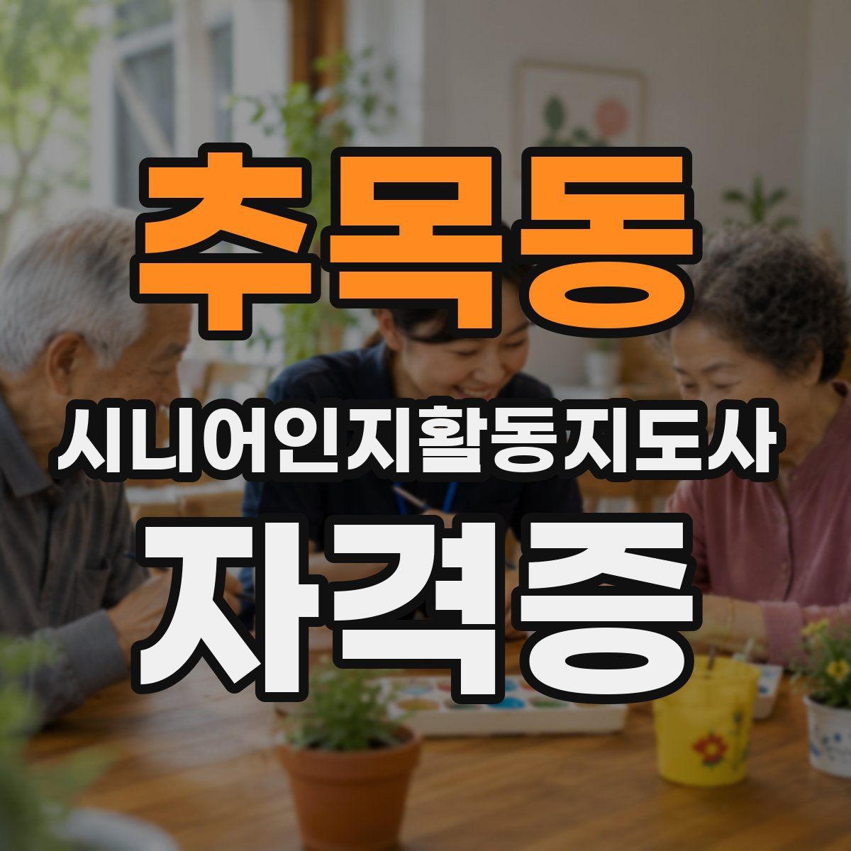 추목동 시니어인지활동지도사 자격증