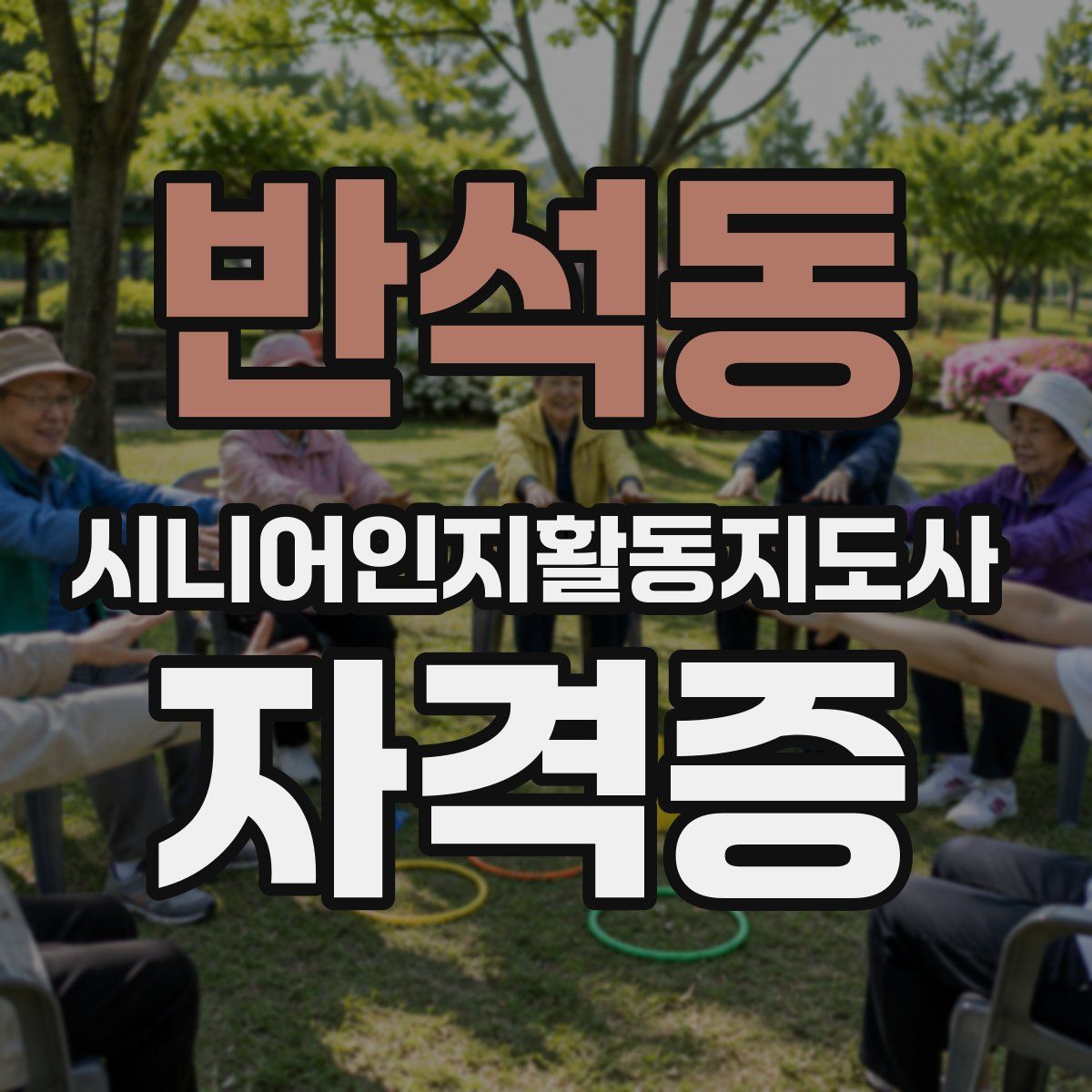 반석동 시니어인지활동지도사 자격증