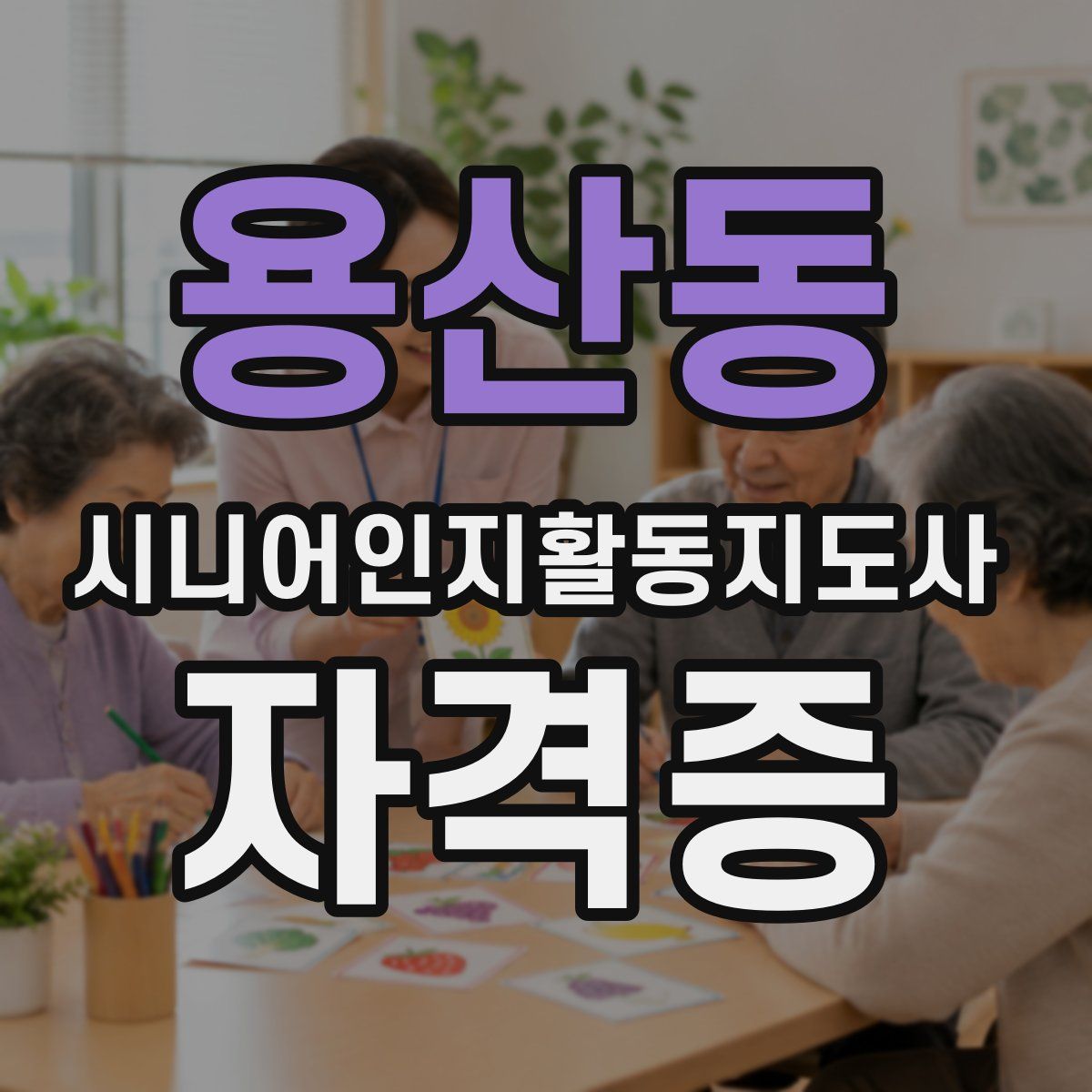 용산동 시니어인지활동지도사 자격증