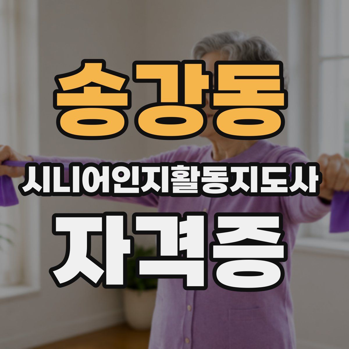 송강동 시니어인지활동지도사 자격증