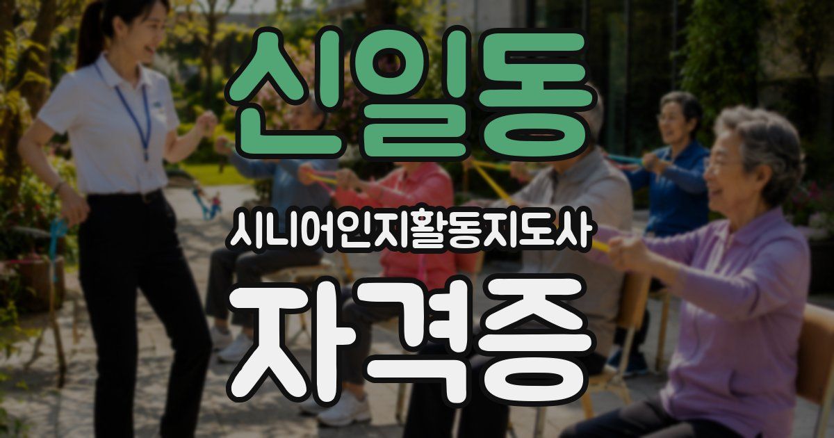 신일동 시니어인지활동지도사 자격증