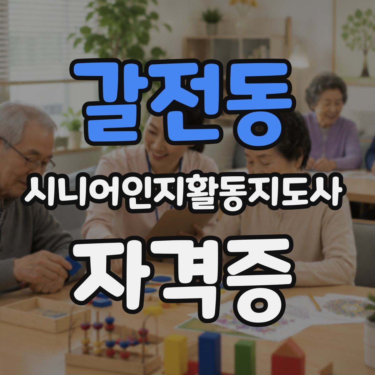 갈전동 시니어인지활동지도사 자격증