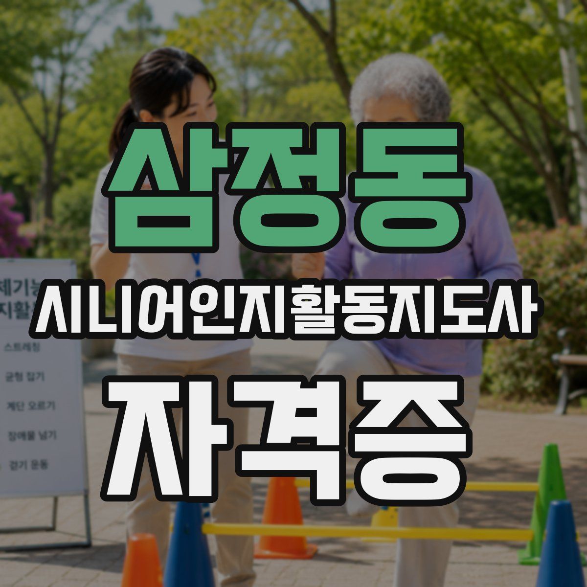삼정동 시니어인지활동지도사 자격증