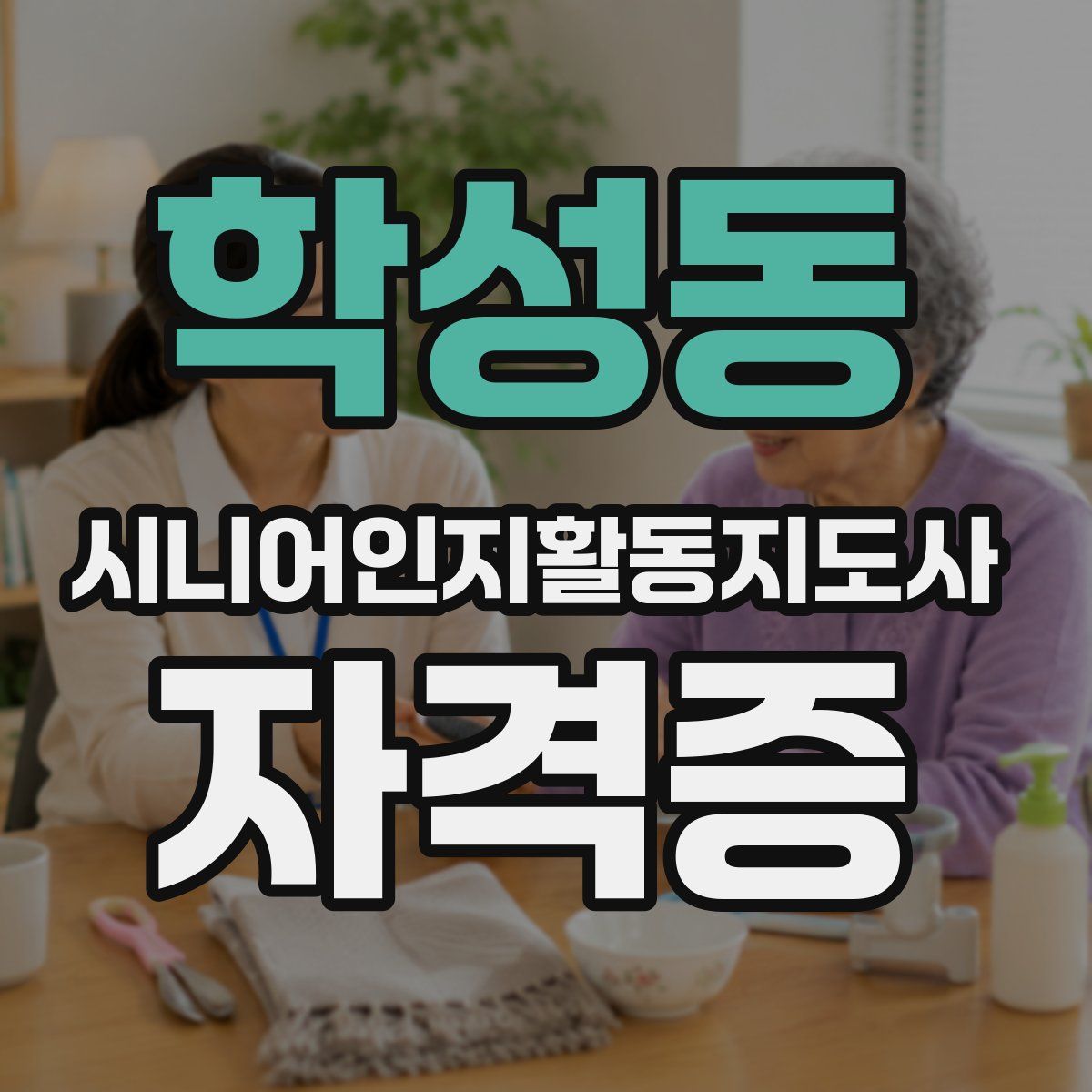 학성동 시니어인지활동지도사 자격증