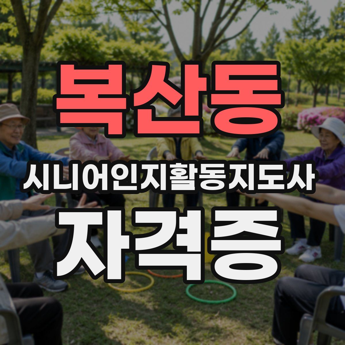 복산동 시니어인지활동지도사 자격증