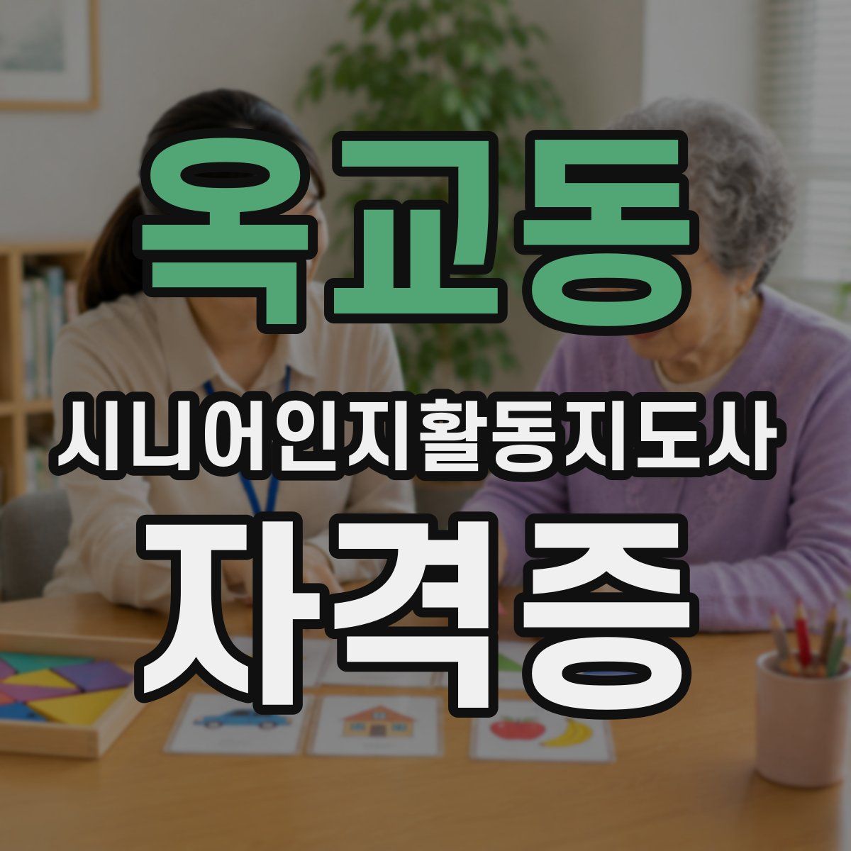 옥교동 시니어인지활동지도사 자격증
