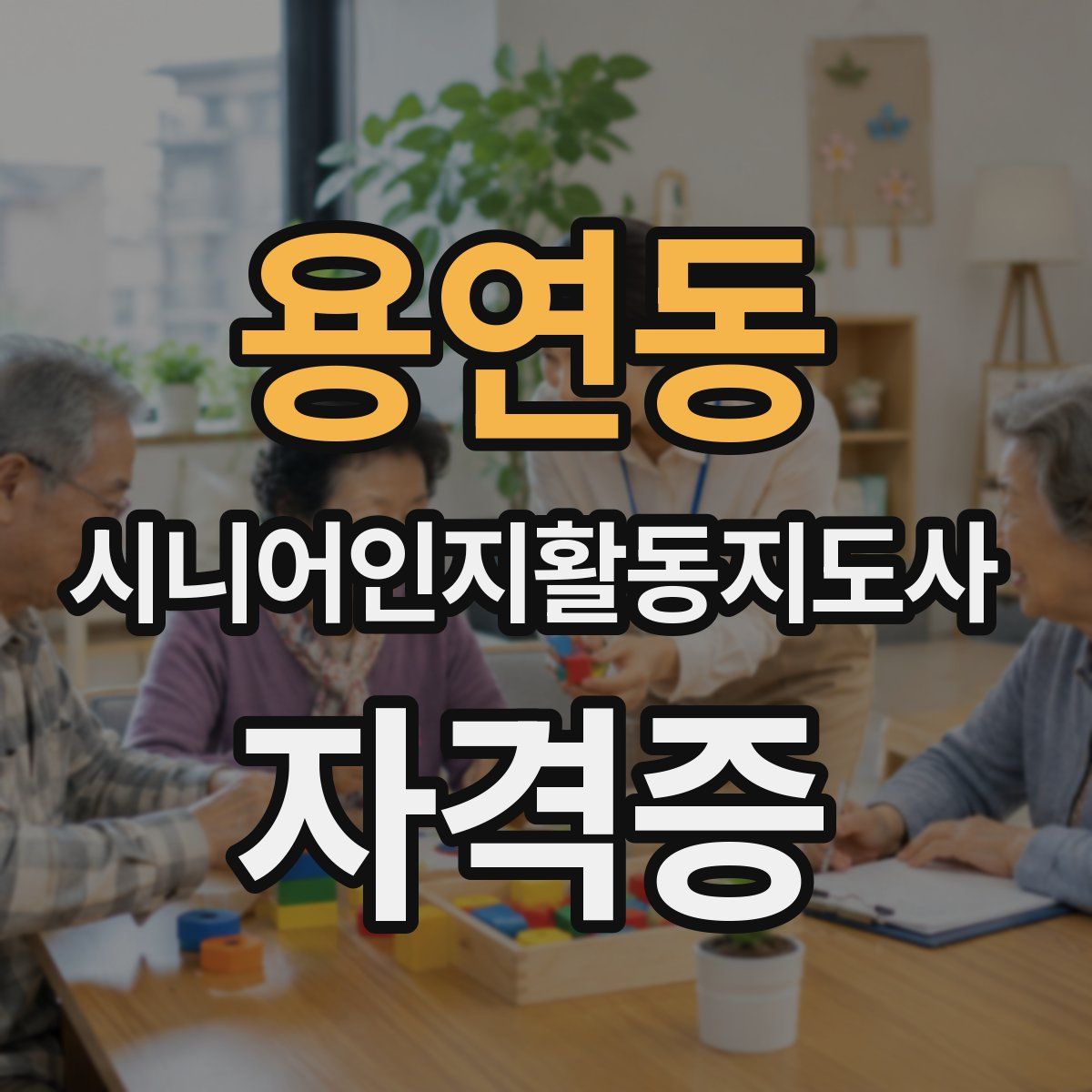용연동 시니어인지활동지도사 자격증