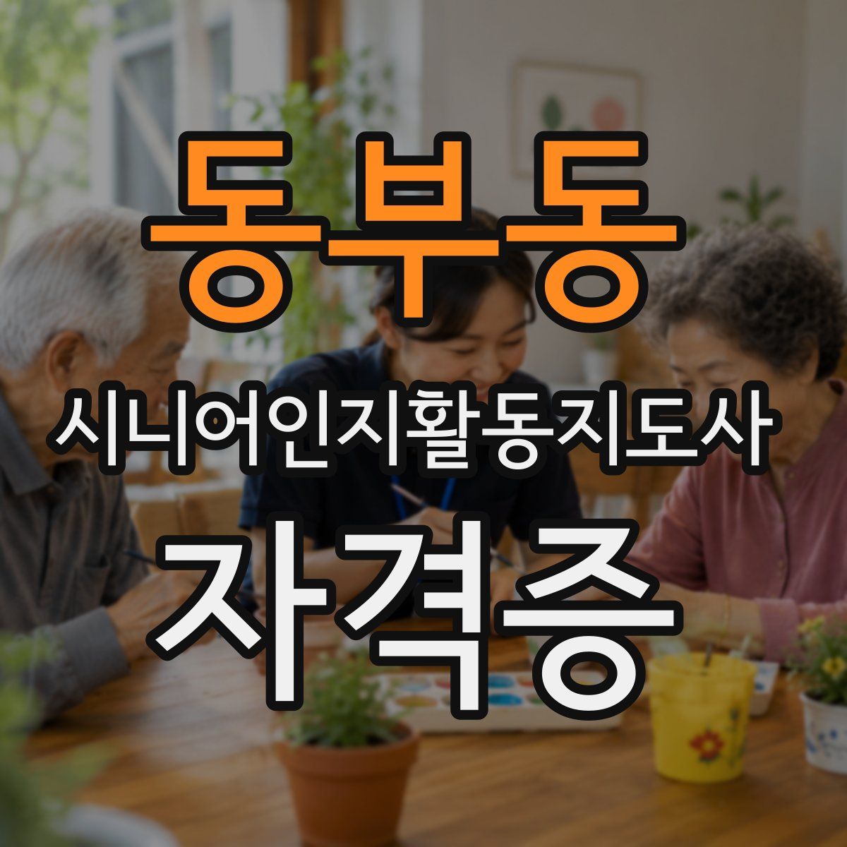 동부동 시니어인지활동지도사 자격증