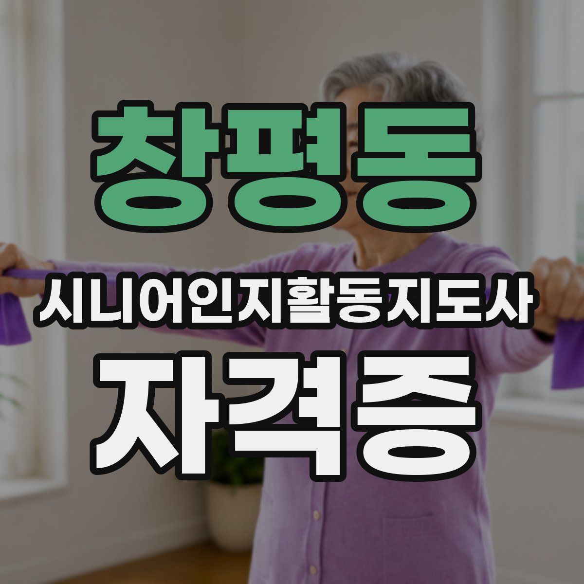창평동 시니어인지활동지도사 자격증