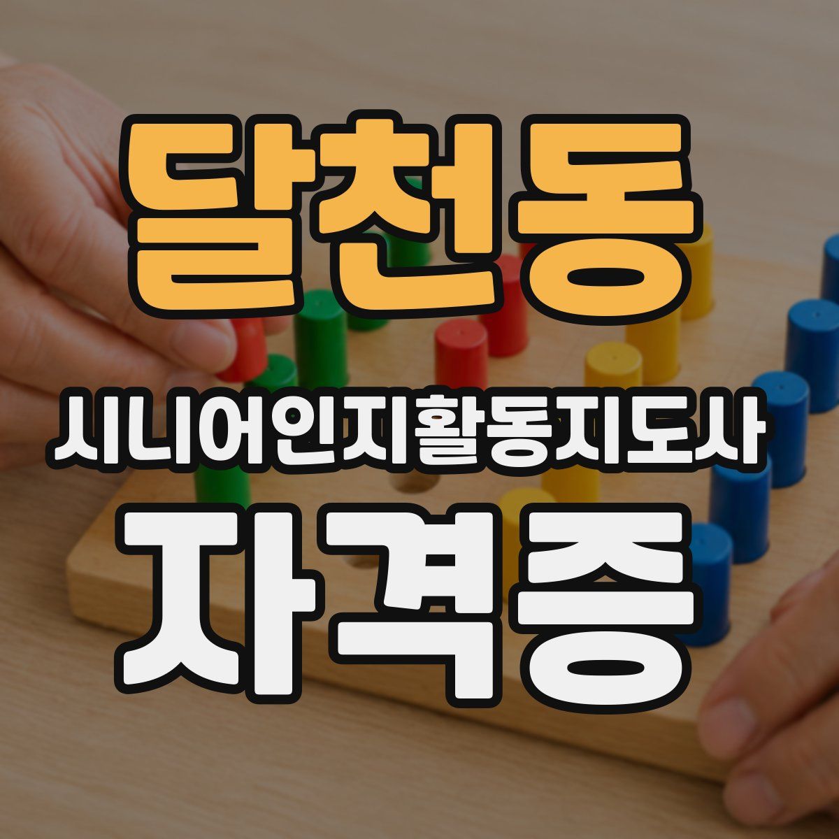 달천동 시니어인지활동지도사 자격증