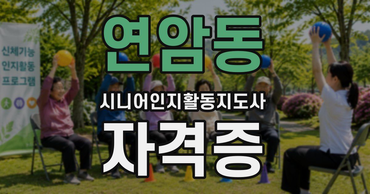연암동 시니어인지활동지도사 자격증