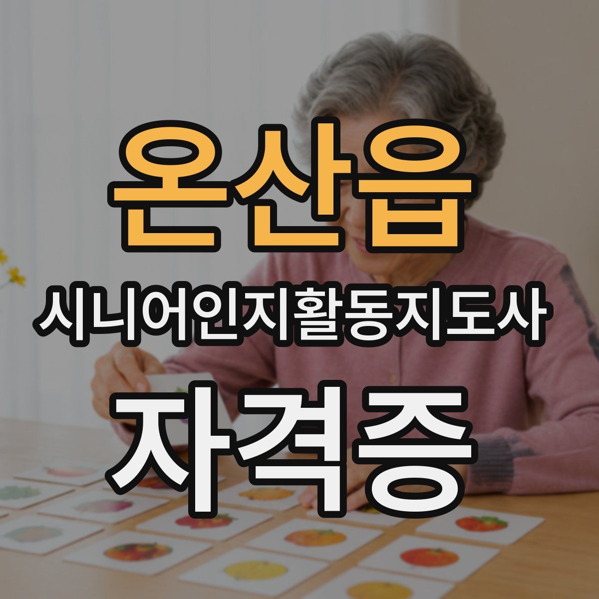 온산읍 시니어인지활동지도사 자격증