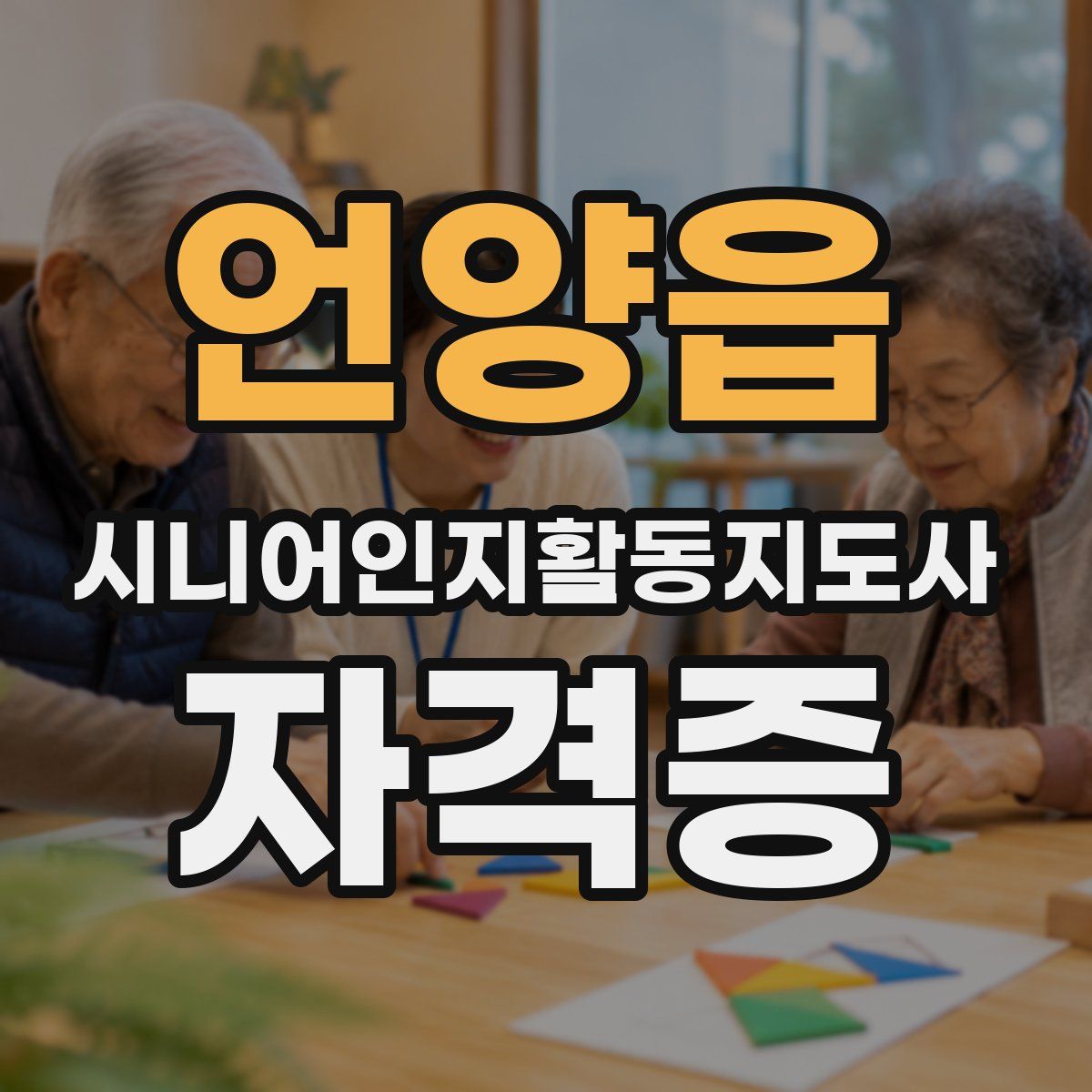 언양읍 시니어인지활동지도사 자격증