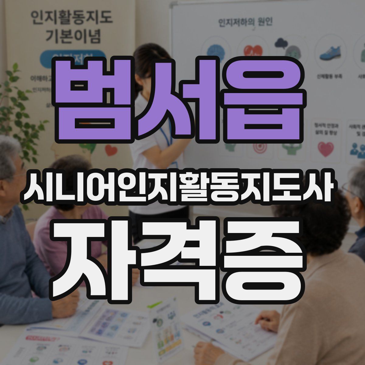 범서읍 시니어인지활동지도사 자격증