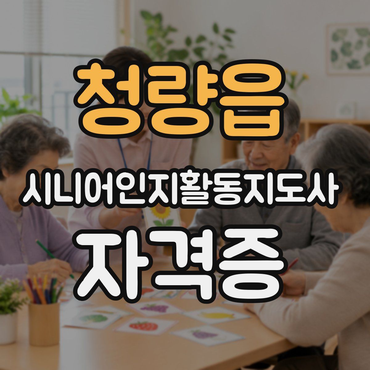 청량읍 시니어인지활동지도사 자격증
