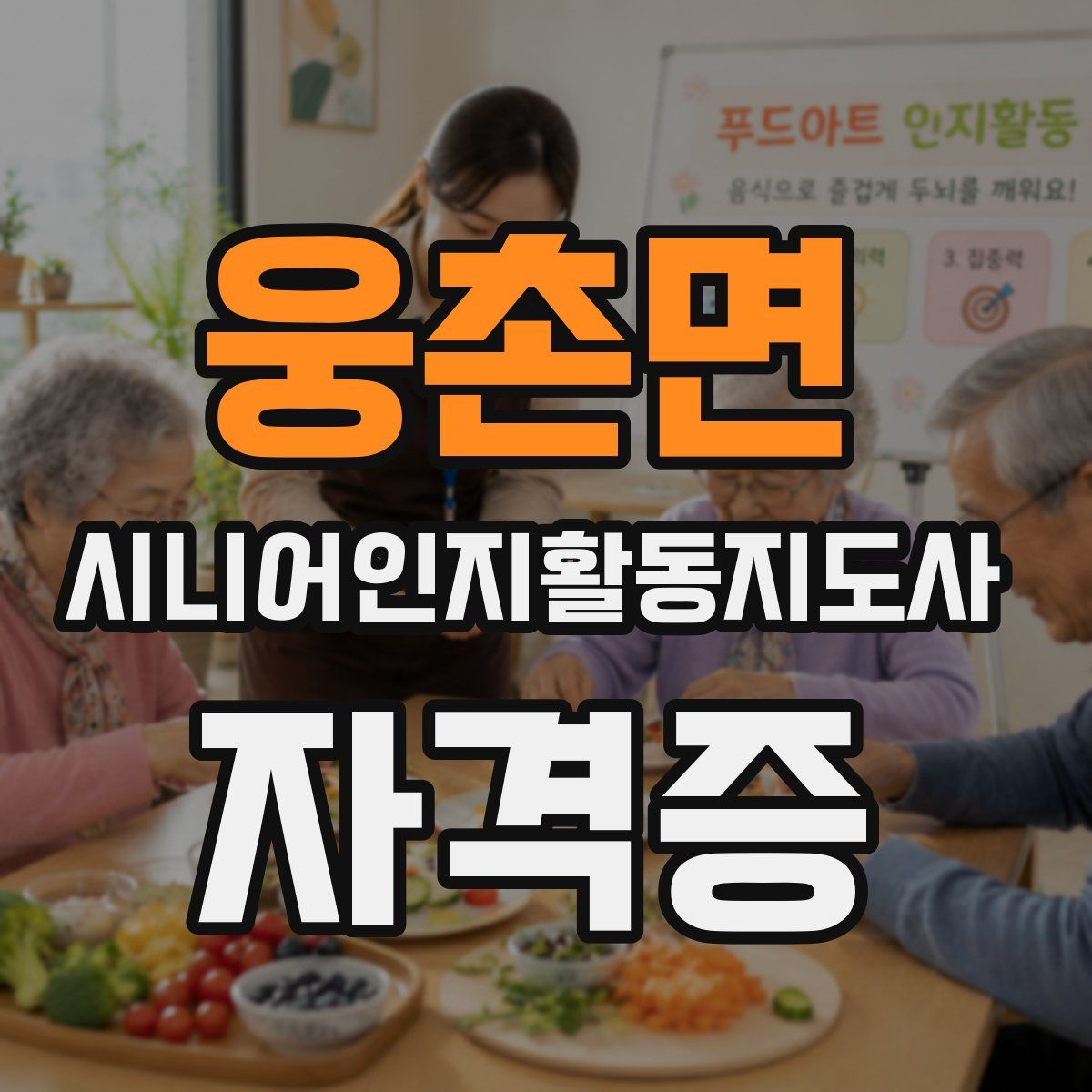 웅촌면 시니어인지활동지도사 자격증