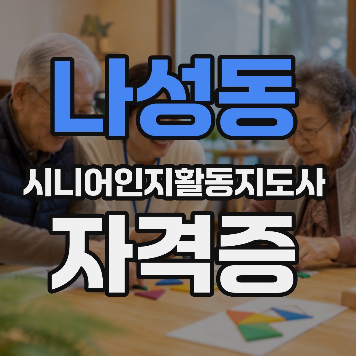 나성동 시니어인지활동지도사 자격증