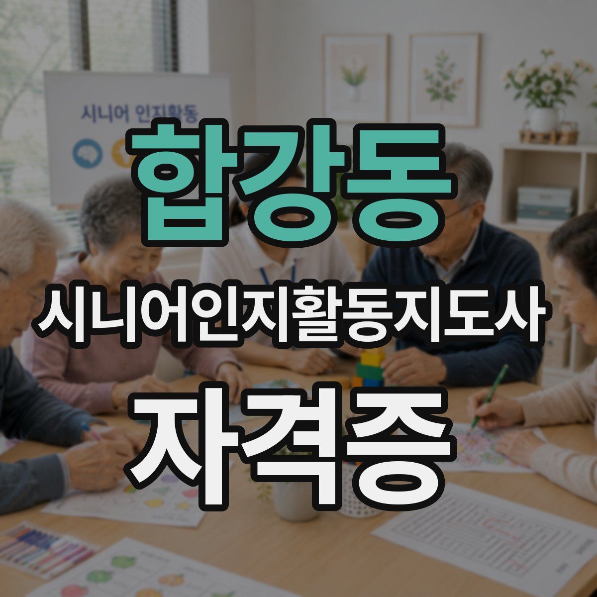 합강동 시니어인지활동지도사 자격증