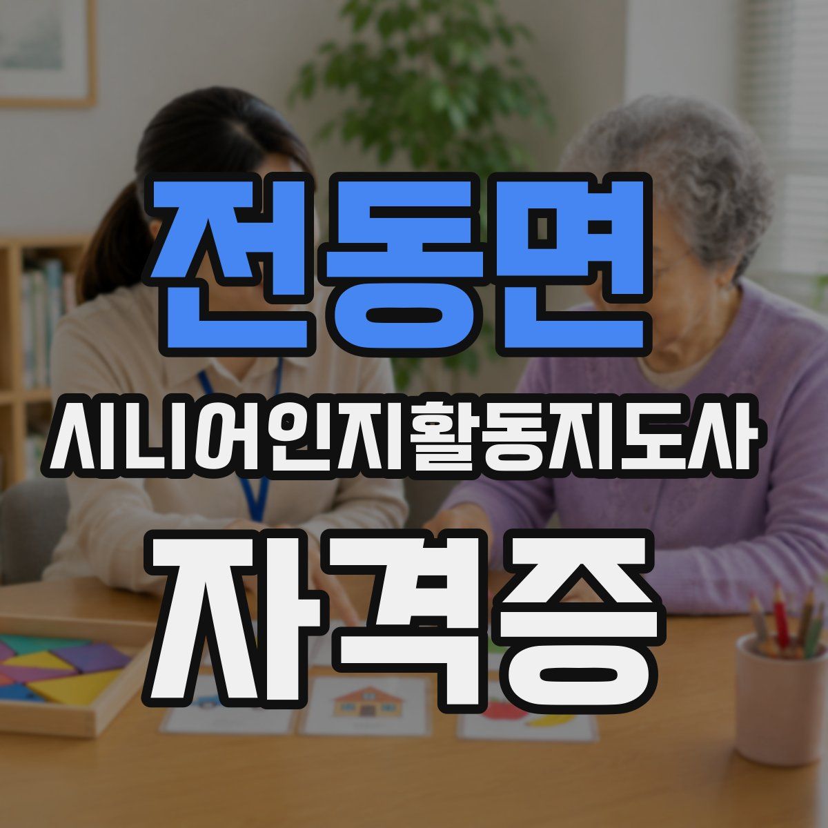 전동면 시니어인지활동지도사 자격증