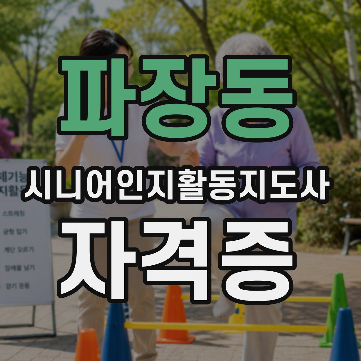 파장동 시니어인지활동지도사 자격증