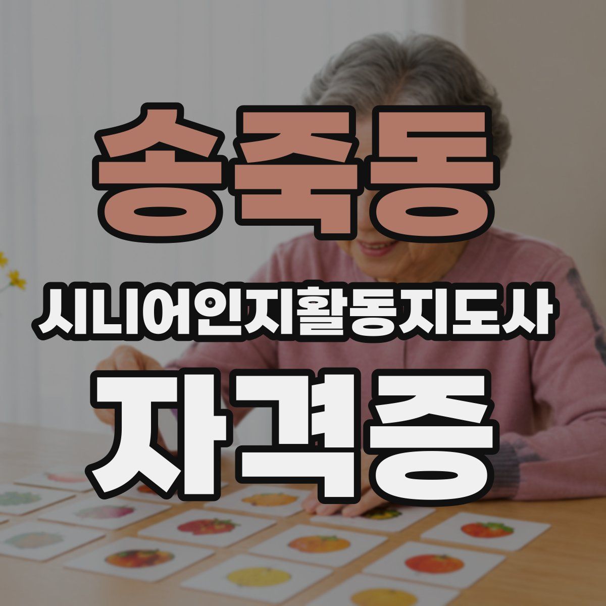 송죽동 시니어인지활동지도사 자격증
