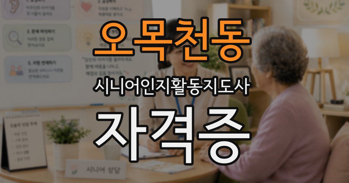 오목천동 시니어인지활동지도사 자격증