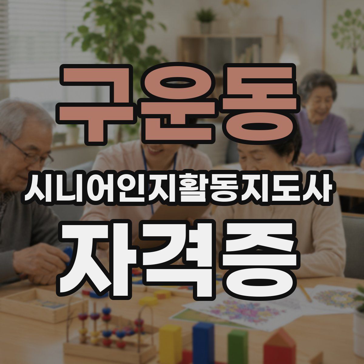 구운동 시니어인지활동지도사 자격증