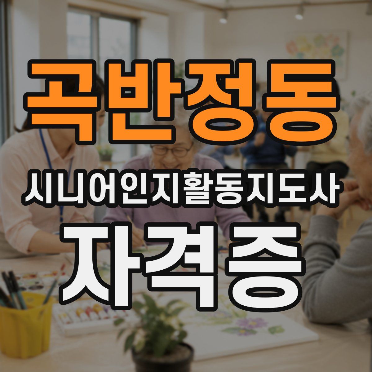 곡반정동 시니어인지활동지도사 자격증
