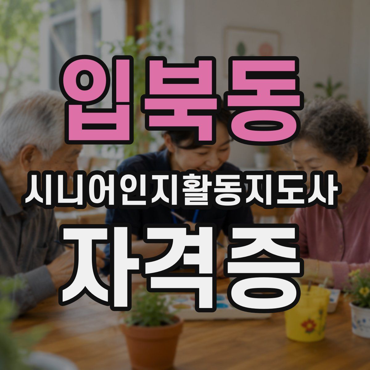 입북동 시니어인지활동지도사 자격증
