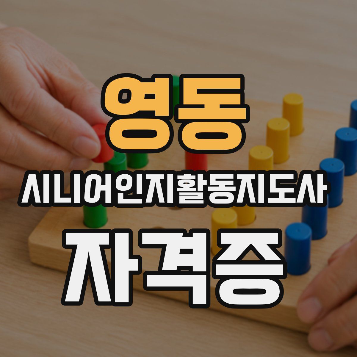 영동 시니어인지활동지도사 자격증