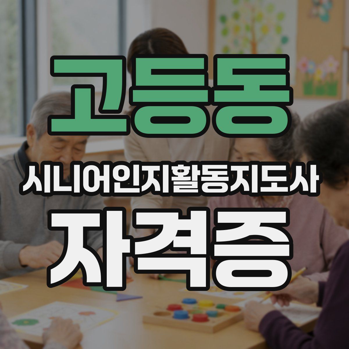고등동 시니어인지활동지도사 자격증