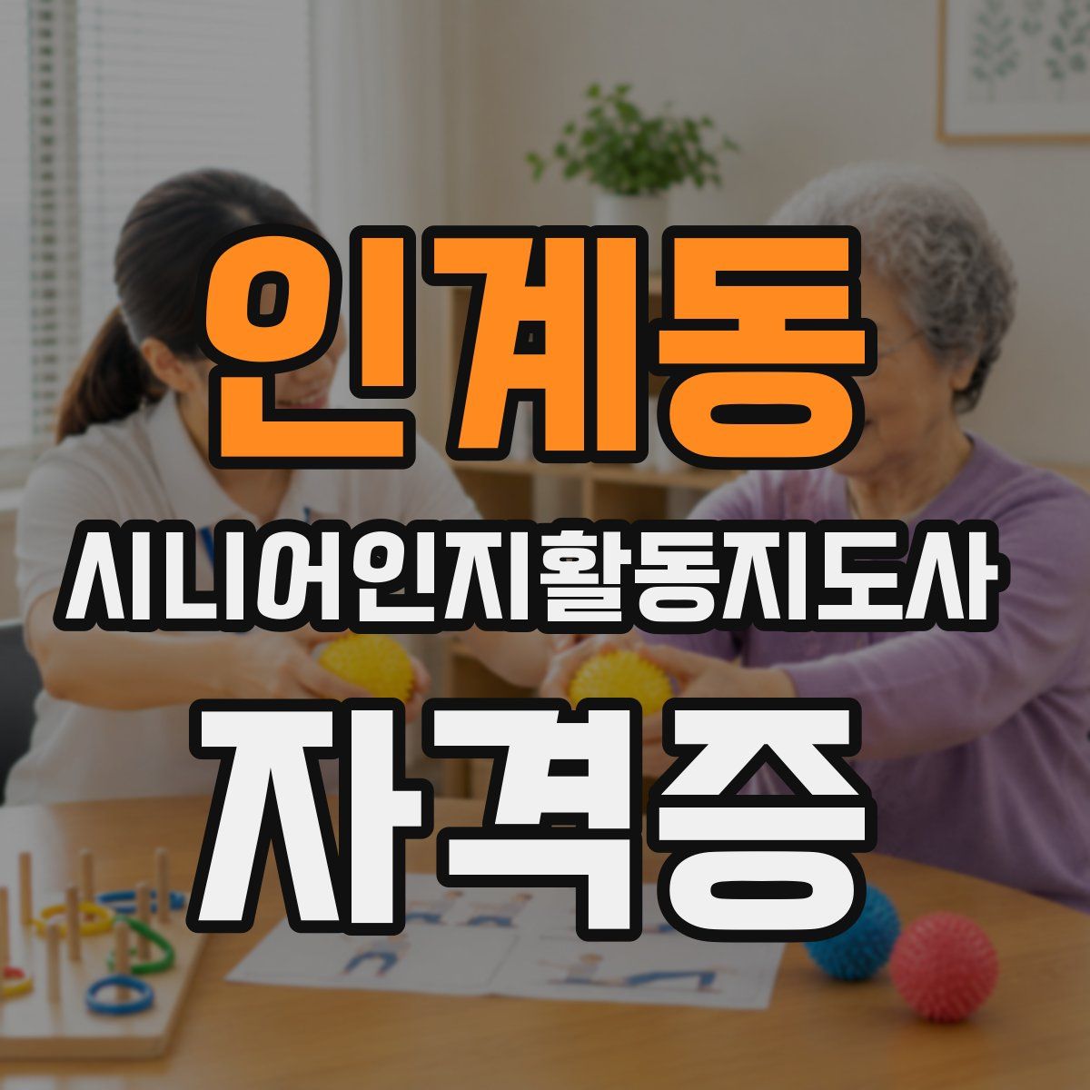 인계동 시니어인지활동지도사 자격증