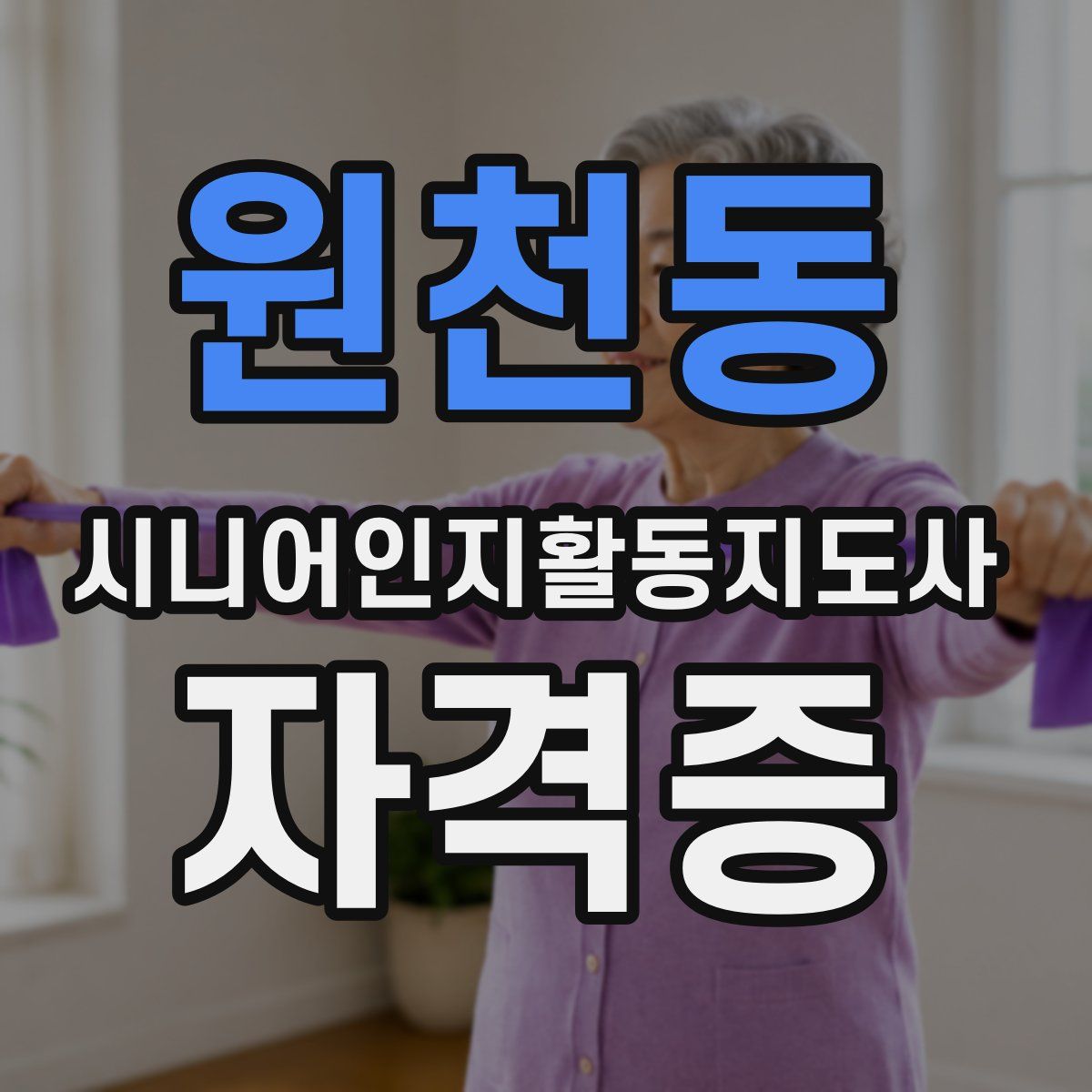 원천동 시니어인지활동지도사 자격증