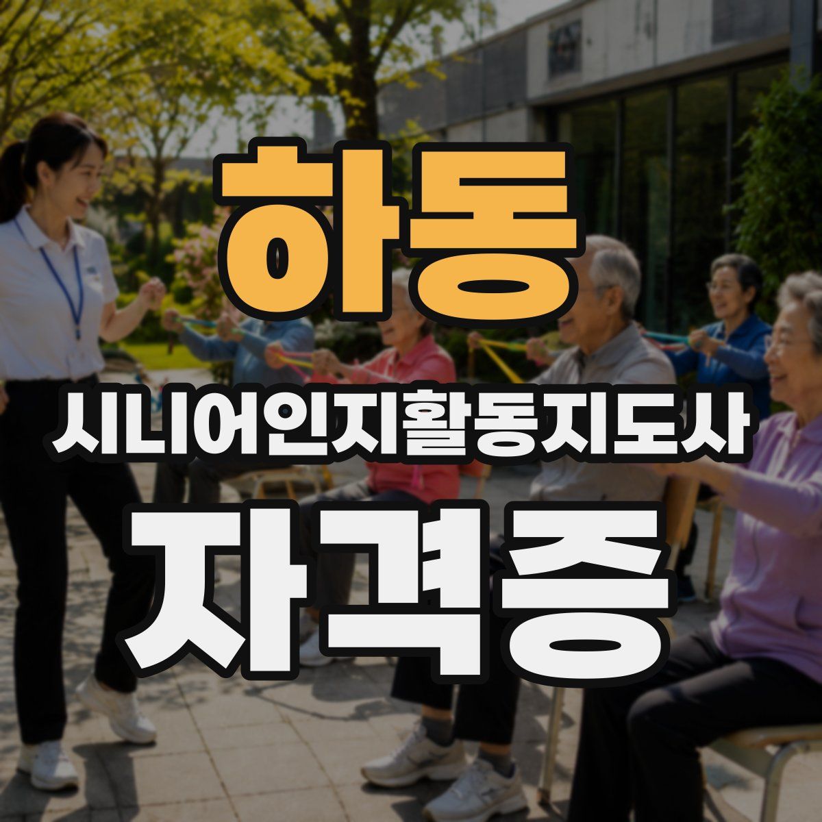 하동 시니어인지활동지도사 자격증
