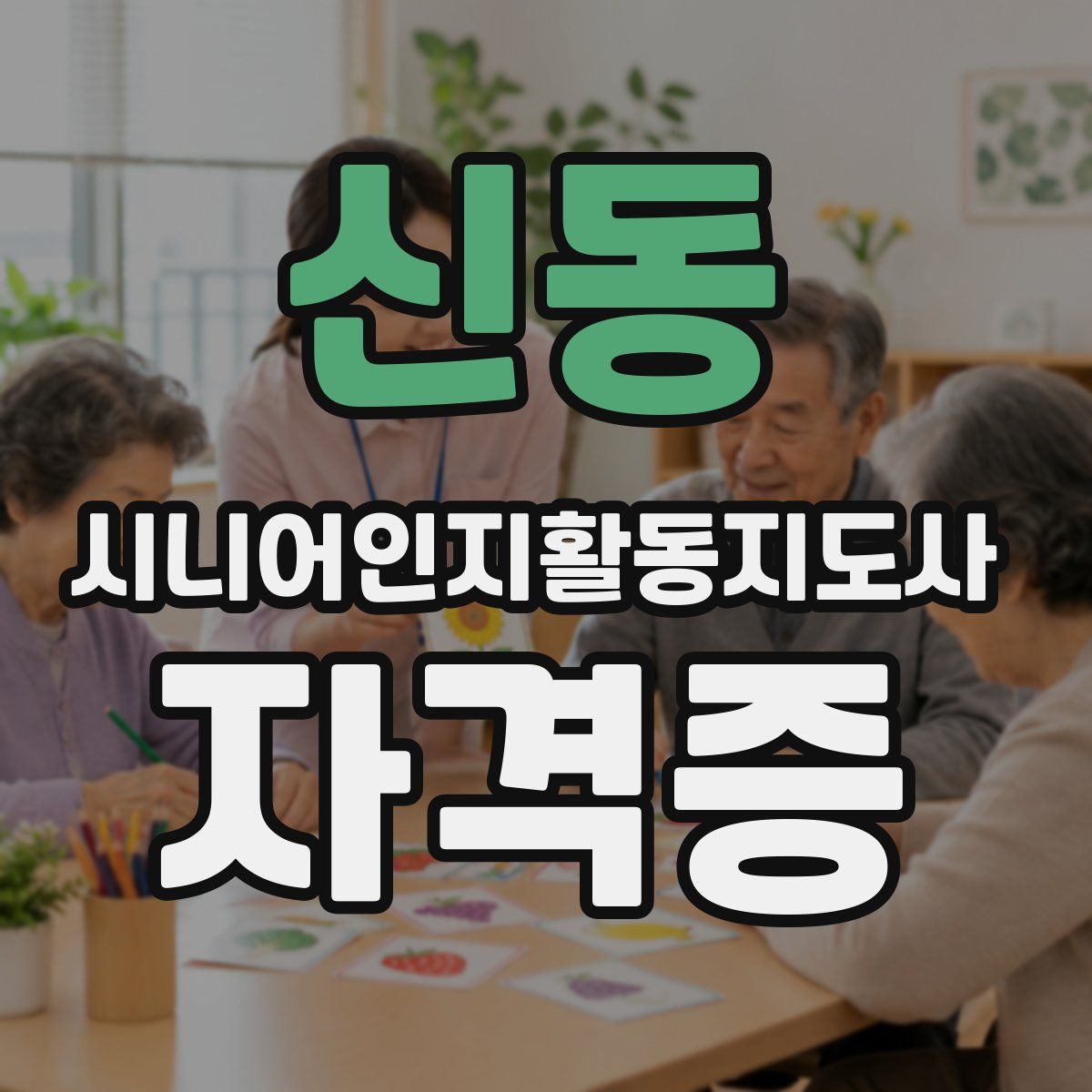 신동 시니어인지활동지도사 자격증