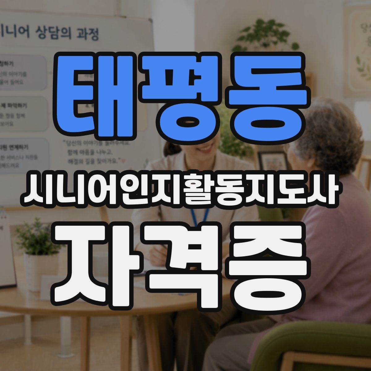 태평동 시니어인지활동지도사 자격증