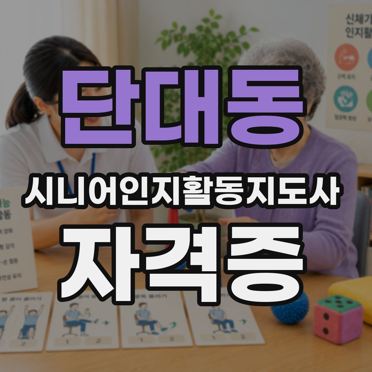 단대동 시니어인지활동지도사 자격증