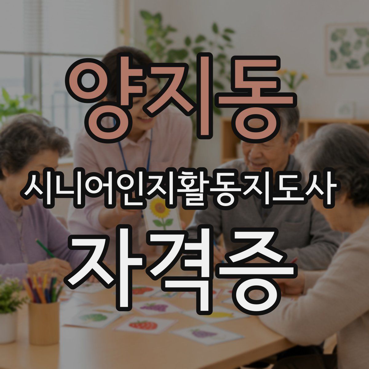 양지동 시니어인지활동지도사 자격증