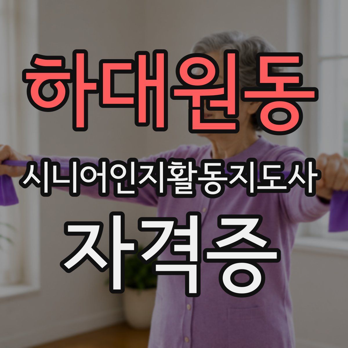 하대원동 시니어인지활동지도사 자격증