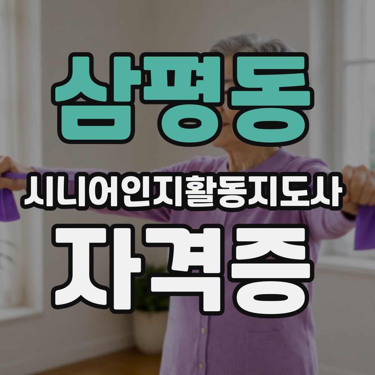 삼평동 시니어인지활동지도사 자격증