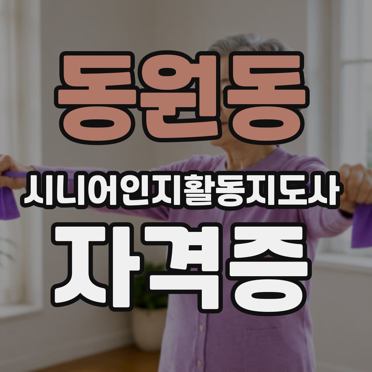 동원동 시니어인지활동지도사 자격증