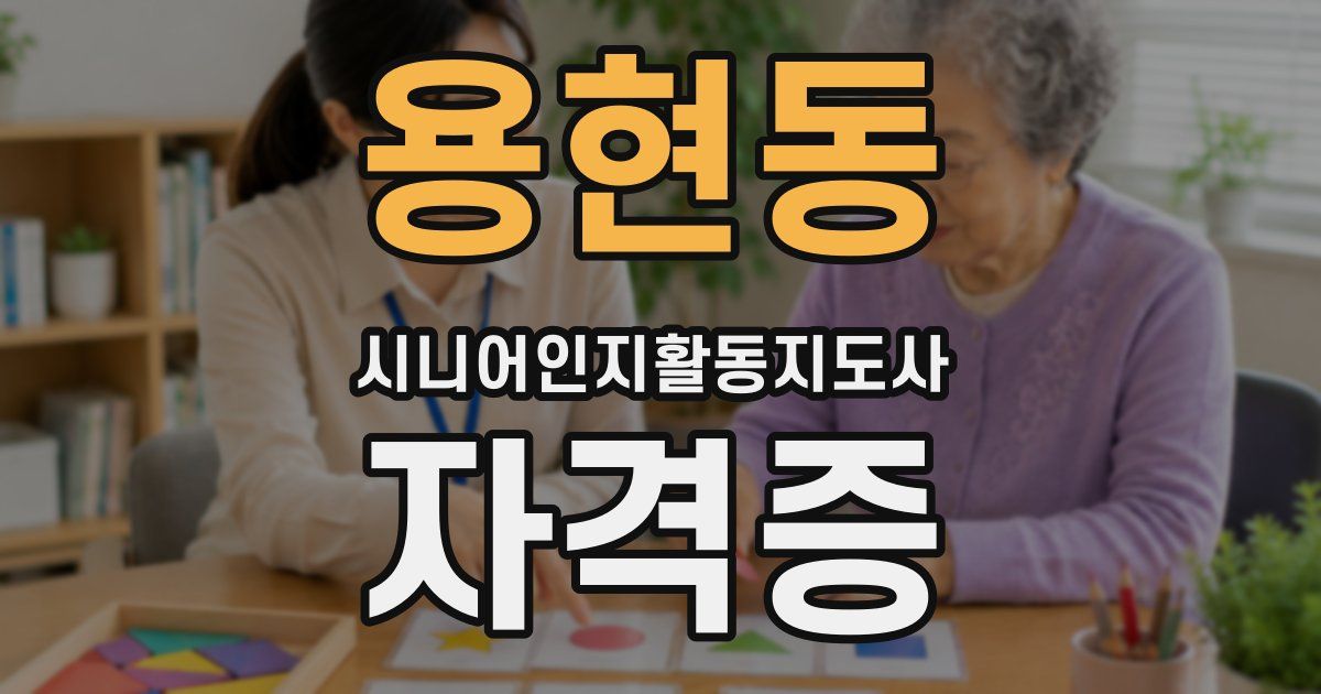 용현동 시니어인지활동지도사 자격증